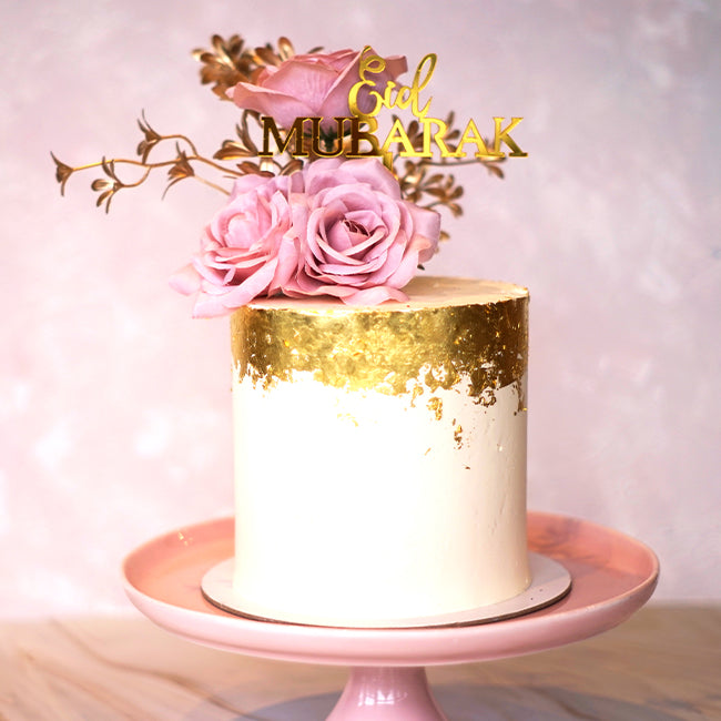 Elegant Gold Eid Cake