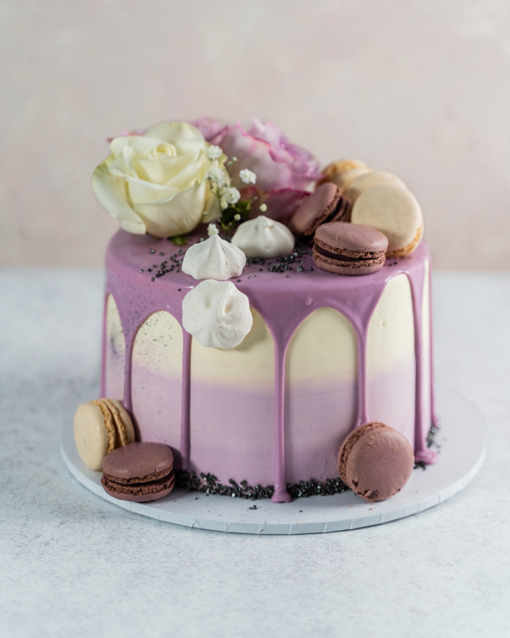 Purple Ombré Drip Cake
